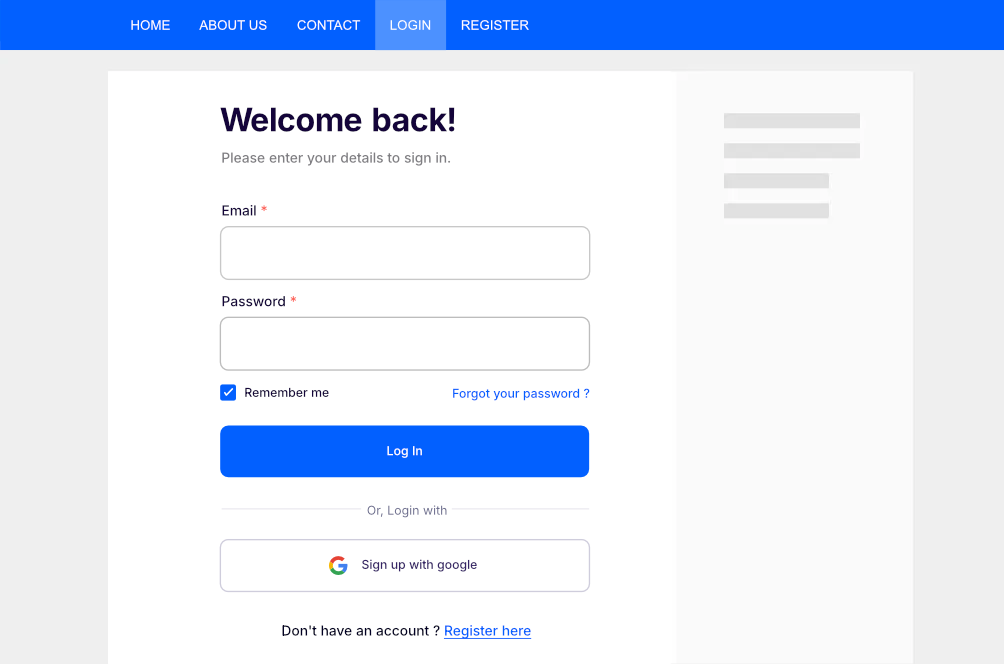 RegistrationMagic Login Form