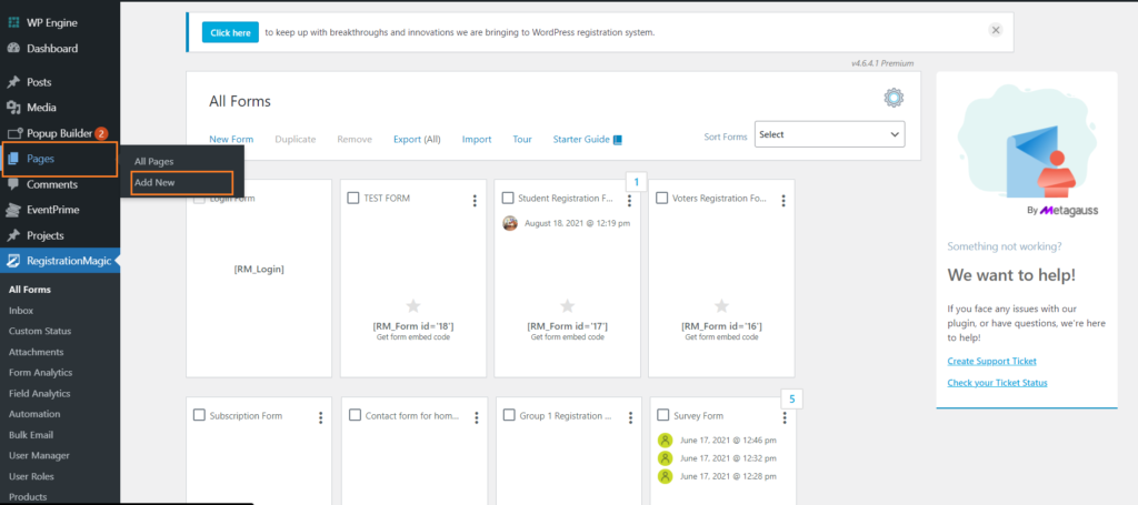 How to create a student registration form on a WordPress Website